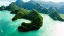 Aerial view of Dayang Bunting in Malaysia in March.
