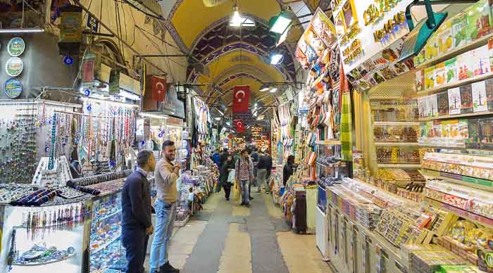 The Grand Bazaar in Turkey