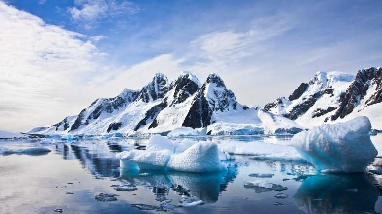 Be mesmerized by the beauty of mountains covered in snow while you travel from Argentina to Antarctica.