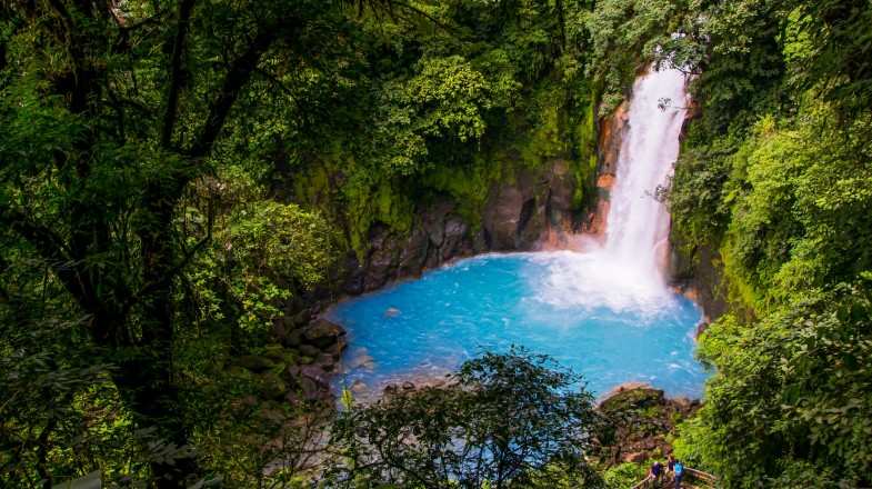 The crystal clear waters from Tenorio Park waterfall in Costa Rica in March.