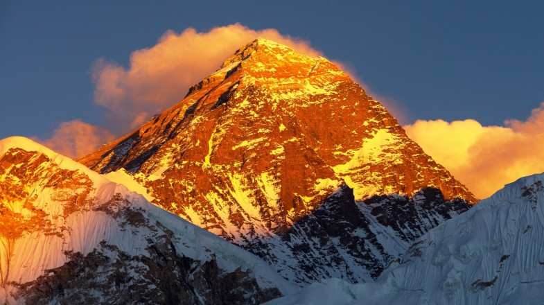 Watch the sunset during your Everest Base Camp trek in May.