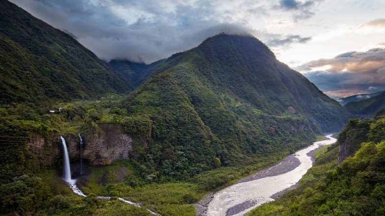 See lush green scenery in Ecuador in May.