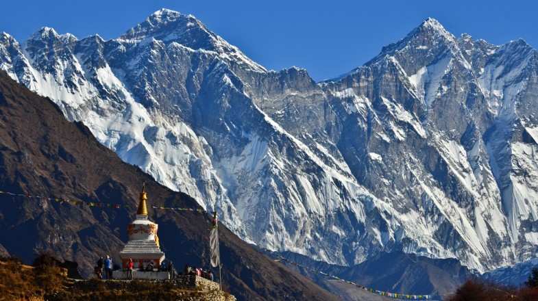 Stop at Buddhist stupas on your Everest Base Camp trek in 14 days.