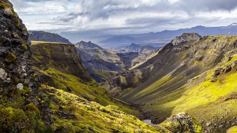 Fimmvorduhals trek is the best known day hike in Iceland