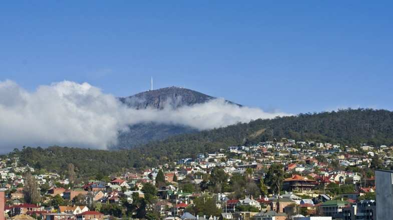 View of Hobart, the capital of State of Tasmania in Australia.