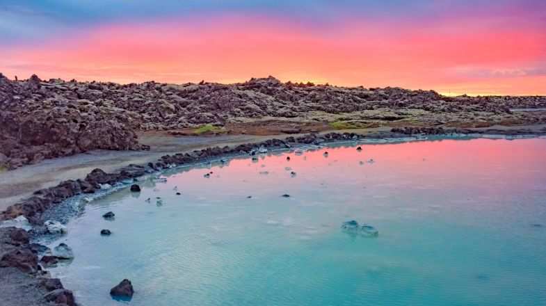 The Blue Lagoon is the most popular hot spring in Iceland