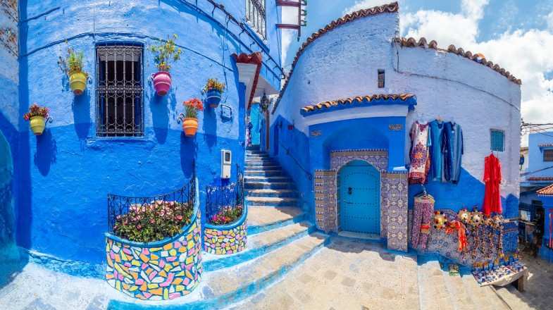 Chefchaouen Street, Morocco in September