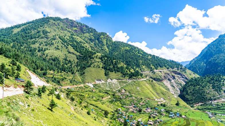 Due to monsoon season, Nepal in June is covered in greenery.