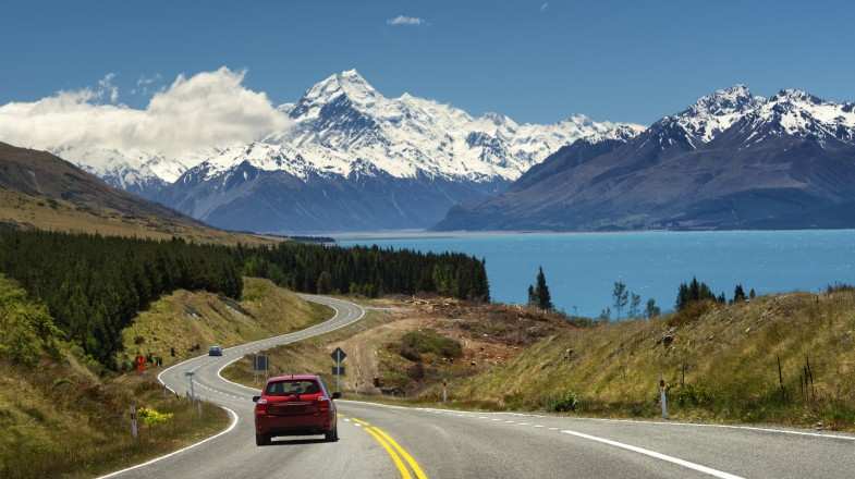 Hop on a car and head to Lake Tekapo in New Zealand in April.