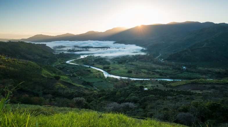 Sunrise at Valley of Orosi, Costa Rica