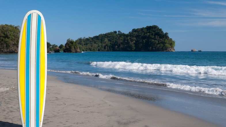 Surfing in Costa Rica is a popular activity with great coastal waves.