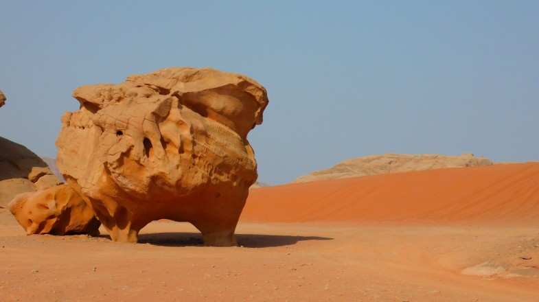 Wadi Rum is a beautiful scenic desert with unique sandstones which you can visit while spending 10 days in Jordan.