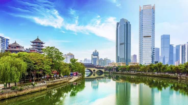 View the Ancient Chinese buildings, modern skyscrapers and river during your 2 weeks in China
