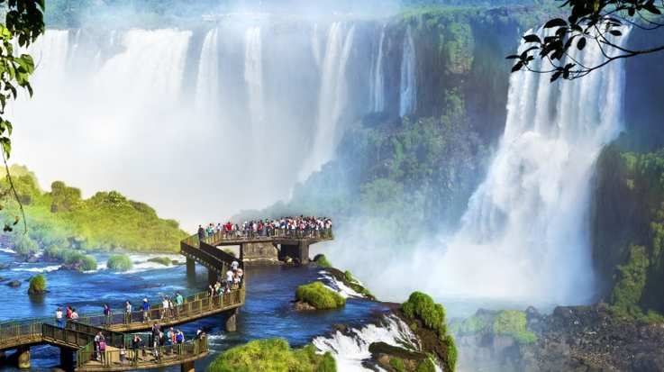 The famous Iguazu falls is a tremendous system of 275 waterfalls that combine to make the biggest of its kind in the world.