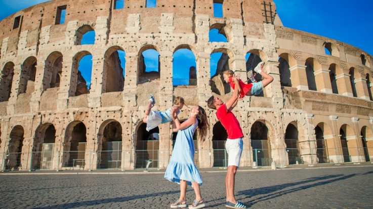 When you're on an Italy family vacation it is a must that you visit the Colosseum and learn the ancient history of Rome.