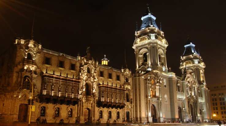 Cathedral of Lima, located in the heart of the capital of Lima