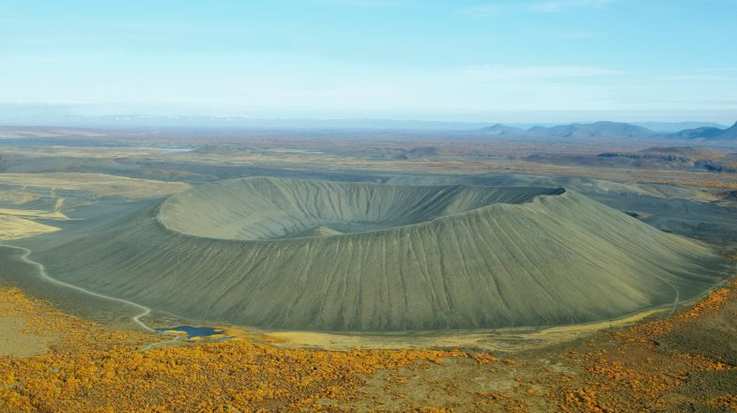 Hverfjall is one of the most popular volcanoes in Iceland.