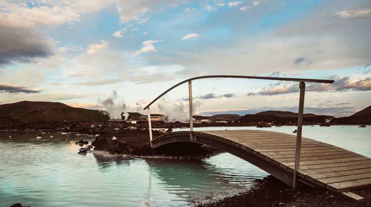 The Blue Lagoon is a premier hot spring in Iceland