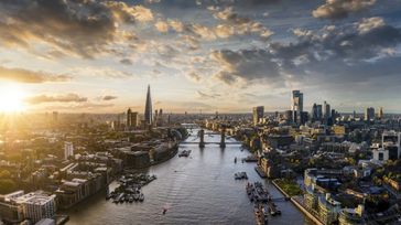 See the skyline of London during sunset while spending one week in England.