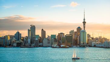 The view of the Auckland skyline from Waitemata Harbour is one of the best places to visit in New Zealand.