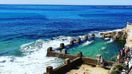 Coogee Beach with beach pool in Sydney in Australia in November.