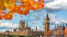 England in October experiences brown-hued leaves and enjoys the Autumn cool breeze.