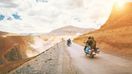 Motorcycle travelers ride on Himalaya roads in India in July.