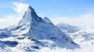 Watch the Matterhorn covered in snow in Switzerland in January.