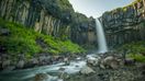 Skaftafell National Park's highlight is the Svartifoss waterfall