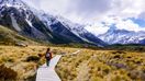 Trek Hooker Valley trail in New Zealand in January.