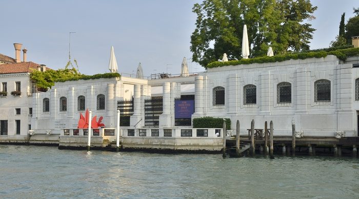 The Peggy Guggenheim Collection as seen from the Grand Canal. It is a modern art museum in the Dorsoduro district in Venice, Italy.