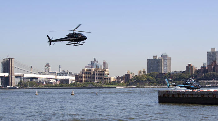 Helicopter ride ocer New York city