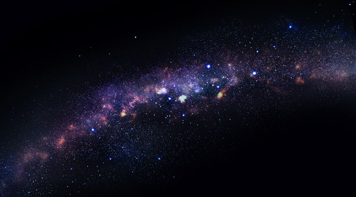 Millions of stars in night sky