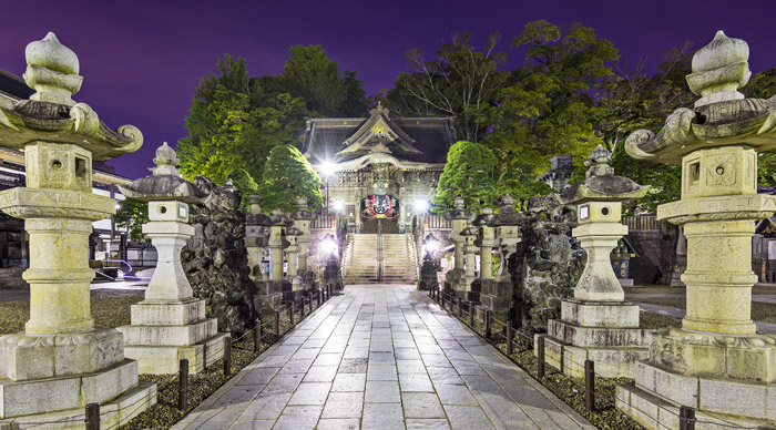 Narita Shrine at night