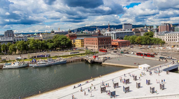Oslo Skyline And Harbor Norway