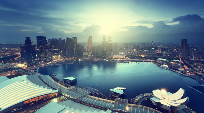 Singapore city skyline