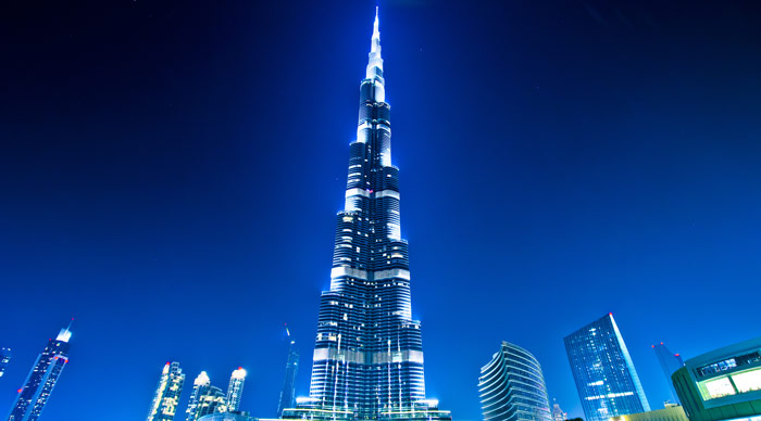 Dubai downtown and Burj Khalifa