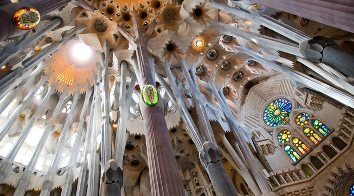 Interior of La Sagrada Familia