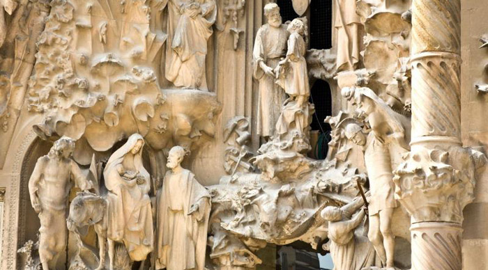 Sculpture on Sagrada Familia Wall