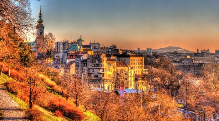 View of the Belgrade city center