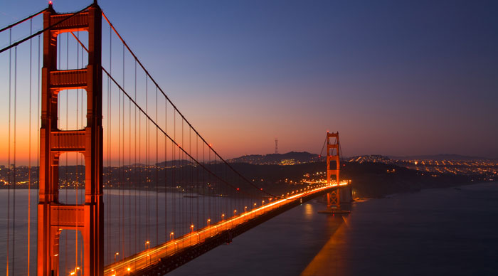 Golden Gate Bridge At Dawn