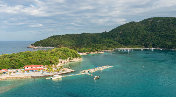 A tropical resort in Labadee, Haiti