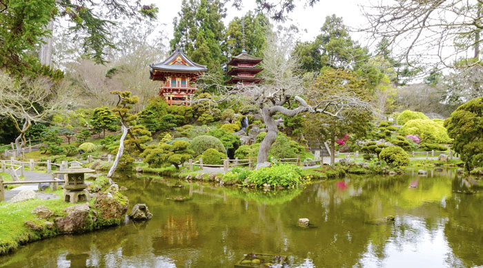 The Japanese Tea Garden in Golden Gate Park in San Francisco California United States of America