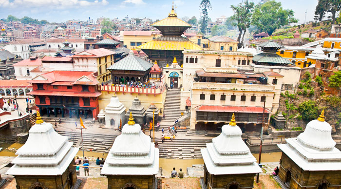 A view of the Pashupatinath Temple