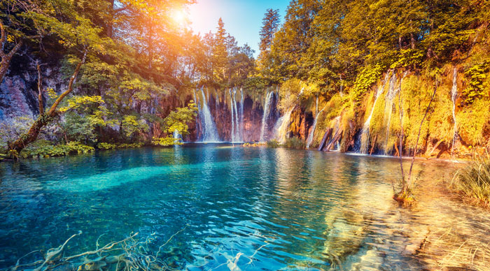 A view of Plitvice Lakes National Park