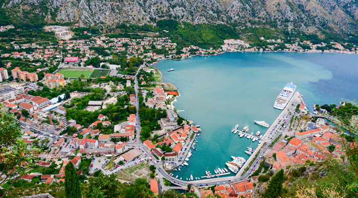 Top View Of The Kotor And Kotor Bay, Montenegro