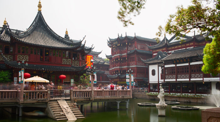 The City God Temple or Chenghuang Miao area. Shanghai