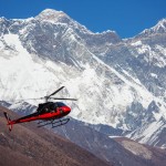 Helicopter in the Everest region of Nepal