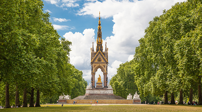 Hyde Park is one of the largest parks and Royal Parks of London