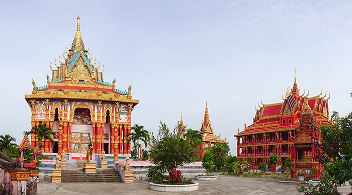 Khmer temple in Mekong Delta Vietnam